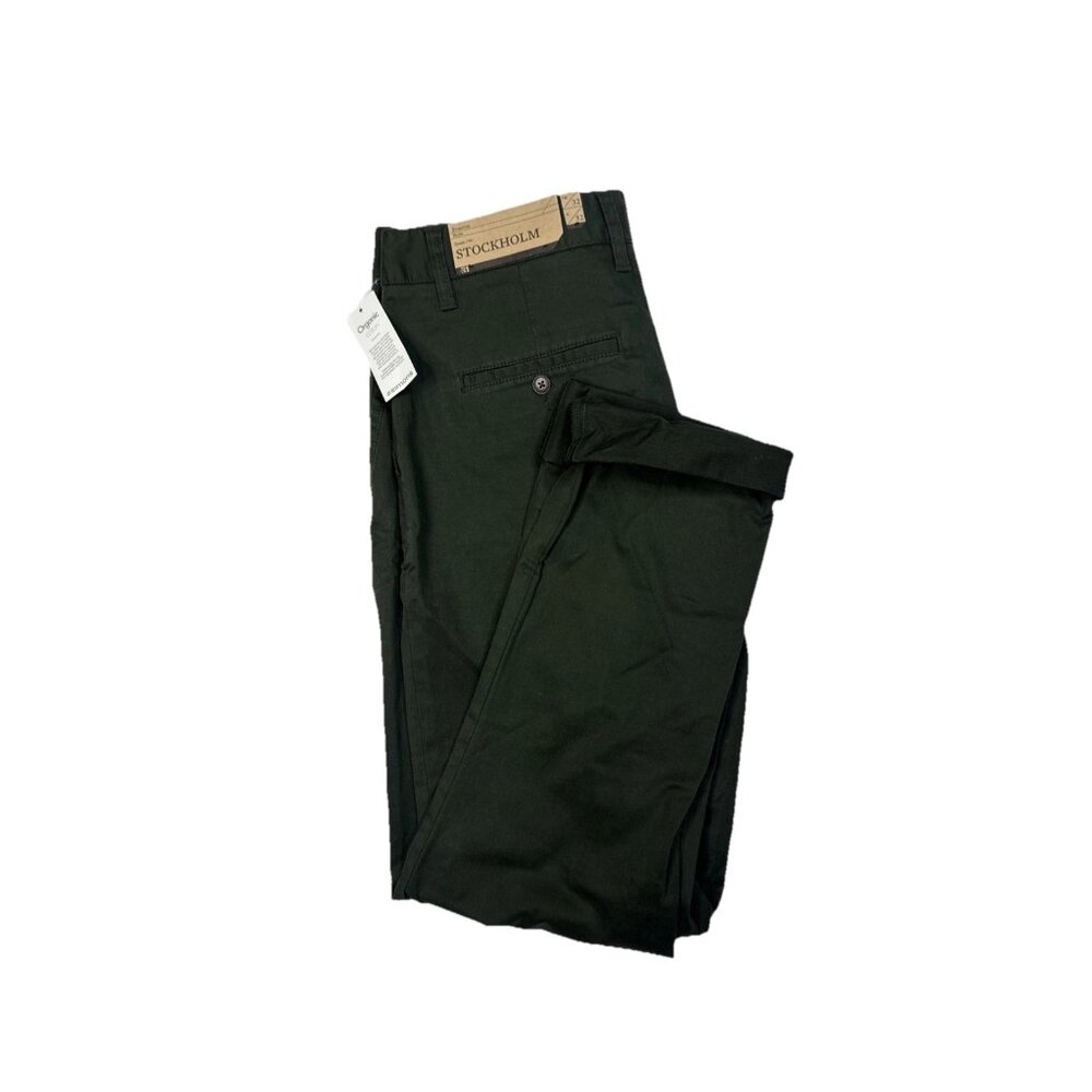 Le 31 Stockholm 32x32 Slim Green Organic Cotton‎ Stretch Pants NWT